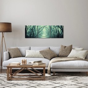 Tablou - Alee cu copaci (cu ceas) (90x30 cm)