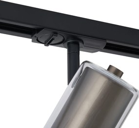 Modern railsysteem zwart met 3 spots gunmetal 1-fase - Iconic Lloyd