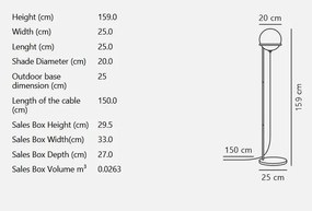 Lampadar modern minimalist design scandinav Wilson