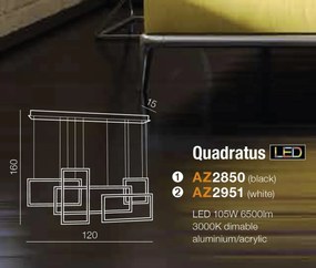 Lustra LED dimabila design modern Quadratus white