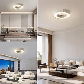 Brilagi – Plafonieră LED dimabilă LUMIX, 48 W, 230 V, 3000–6000 K, bej, Ø 50 cm, telecomandă inclusă