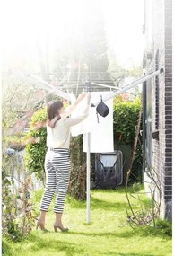 Uscator de rufe pentru exterior Brabantia Lift-O-Matic 90300270, 60 m, Inaltime reglabila, Suport metalic, Husa, Rezistent la coroziune, Inox