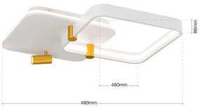 Plafoniera LED moderna GRACE alb/auriu