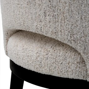 Scaun dining design LUX Sofia, Seashell off white