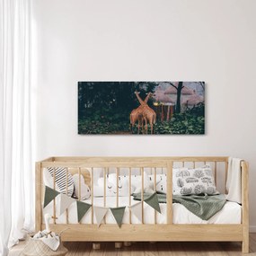 Tablou cu două girafe (120x50 cm)