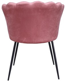 Fotoliu de design, Art-deco, ţesătură roz / model, NELIN