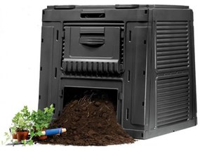 Composter electronic, fără bază, 470 l, negru