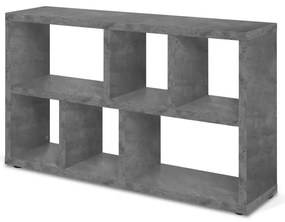 Bibliotecă gri cu aspect de beton 150x83 cm Berlin – TemaHome
