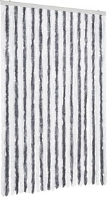 vidaXL Perdea pentru insecte, gri și alb, 118 x 220 cm, chenille