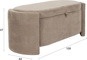 Bancă maro deschis Miro – White Label