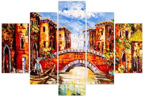 Tablou - Pictură în ulei a orașului III. (150x105 cm)