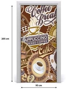Autocolante pentru usi zicale Café