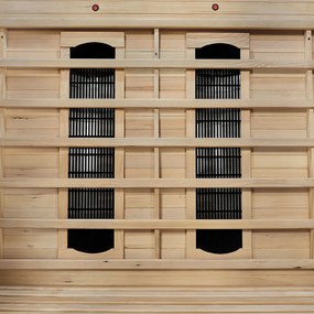 Infračervená sauna Kiruna130 s duálnou technológiou a drevom Hemlock