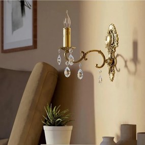 Aplica de perete din alama si cristal Venezia