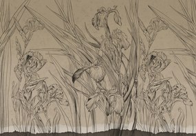 Fototapet - Contururile florilor (147x102 cm)