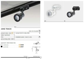 Spot directionabil pe sina JANE TRACK negru ZZ AZ2457