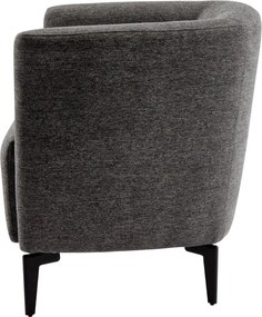 Fotoliu de design, gri / negru, KAPY
