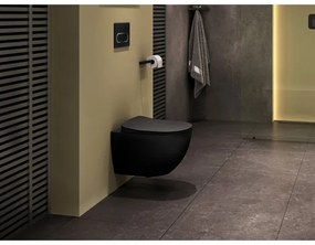 Ravak X01797 - Buton de acționare pentru rezervor WC 24,7 x 16,5 cm CHROME negru