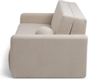 Canapea extensibilă Nido 3 locuri 140 cm cu ladă de depozitare - boucle bej deschis Quelle 03