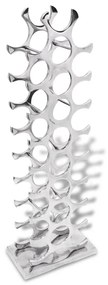 vidaXL Raft pentru vin, aluminiu, argintiu, pentru 27 sticle