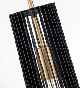 Quintiesse QN-LINARA-P-BK - Lustră pe tijă LINARA 1xE27/60W/230V negru/auriu