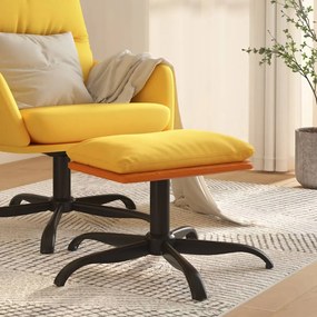 vidaXL Taburet, galben muștar, 60x60x36 cm, textil și piele eco