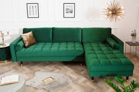 Coltar elegant Cozy Velvet, catifea verde smarald