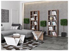 Bibliotecă în culoare naturală cu aspect de lemn de nuc 70x198 cm Berlin – TemaHome