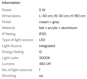 Lustra/Pendul LED design decorativ Deux crem