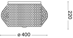 Plafonieră de cristal Ideal Lux PASHA 6xE14/40W/230V d. 40 cm crom