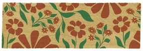 Covoraș de intrare din fibre de nucă de cocos 40x120 cm Red &amp; Green Floral – Artsy Doormats