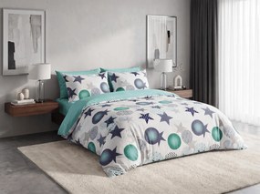 Lenjerie de pat din microfibra flanelata MINT STARS colorata Dimensiune lenjerie de pat: 70 x 90 cm | 140 x 220 cm