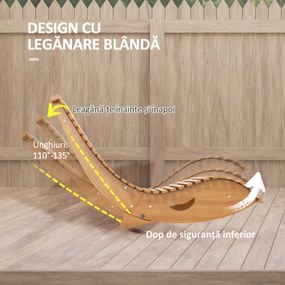 Outsunny scaun balansoar de gradina cu sezut din lemn si spatar | Aosom Romania