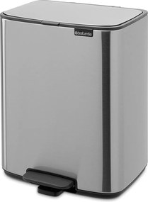 Coș de gunoi argintiu mat cu pedală din oțel 12 l Bo – Brabantia