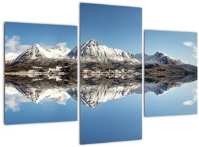 Tablou cu munți și reflectarea lor (90x60 cm)