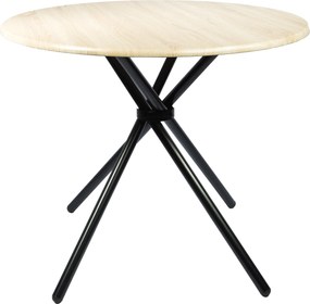 Set masa Kaliope cu 4 scaune, natur, 90x90x77 cm