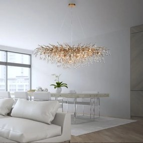 Lustra suspendata design magnific ICICLE alama antic, 75x150cm