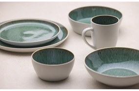 Bol alb/verde din gresie 850 ml Gastro White/Green – Bitz