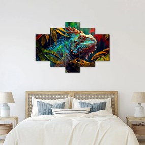 Tablou - Iguana colorată (150x105 cm)