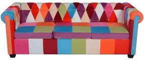 Canapea Chesterfield cu 3 locuri Multicolor