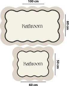 Covorașe de baie crem 2 buc. 60x100 cm Bounde – Foutastic