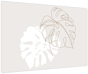 Tablou - Linia de artă monstera N⁰2 (90x60 cm)