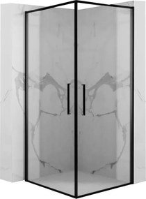 Cabina de dus patrata Rea Abra cu usi pivotante 90x90 negru mat