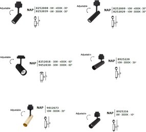 Accesoriu, Corp de iluminat pentru sina magnetica Buxton, Loop sau Sign, Nap 5W 3000K