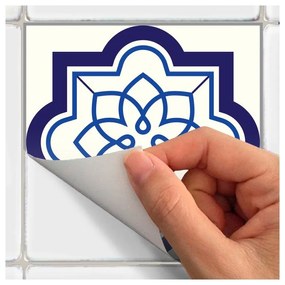 Set 24 autocolante pentru perete Ambiance Decals Tiles Eusebio, 10 x 10 cm