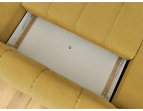 Colțar galben muștar extensibil/cu spațiu de depozitare (cu colț pe partea dreaptă/în formă de "U") Fuji – Bobochic Paris