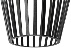 Lampă suspendată de design neagră cu opal - Angela