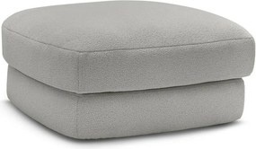 Taburet gri deschis cu tapițerie din țesătură bouclé Leonore – Bobochic Paris