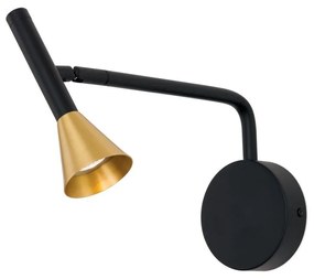 Aplica LED stil scandinav minimalist ODEON negru/alama