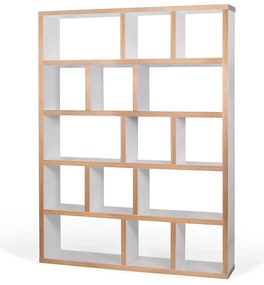 Bibliotecă albă/în culoare naturală 150x198 cm Berlin – TemaHome